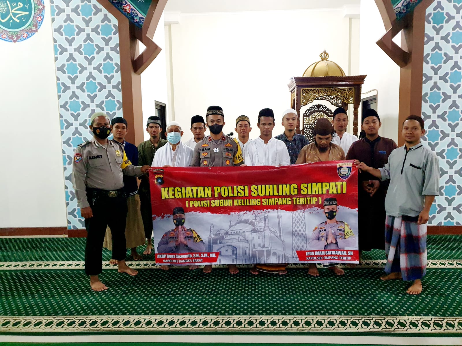 Polsek Simpang Teritip Polres Bangka Barat Programkan POLISI SUHLING SIMPATI (Polisi Subuh Keliling Simpang Teritip),